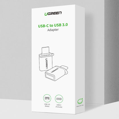 OTG-adapter USB-C - USB-A UGREEN US270 (50283), Grijs