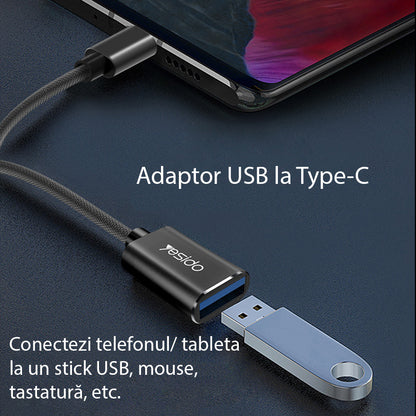 OTG Adapter USB-C - USB-A Yesido GS01, Zwart