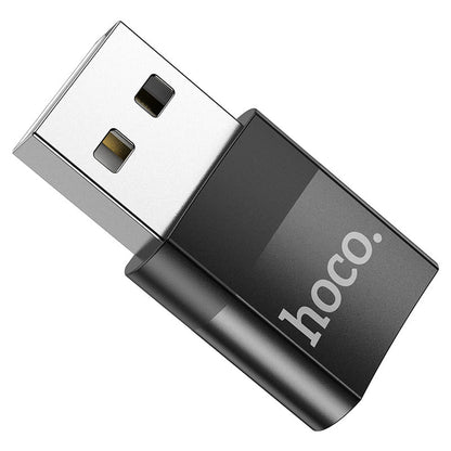 Gegevens- en oplaadadapter USB-C - USB-A HOCO UA17, zwart