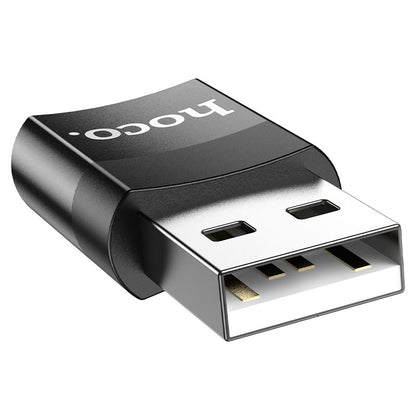 Gegevens- en oplaadadapter USB-C - USB-A HOCO UA17, zwart