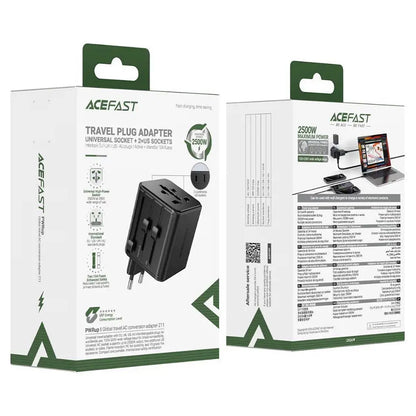 Acefast Z11 Travel Netzadapter, Schwarz