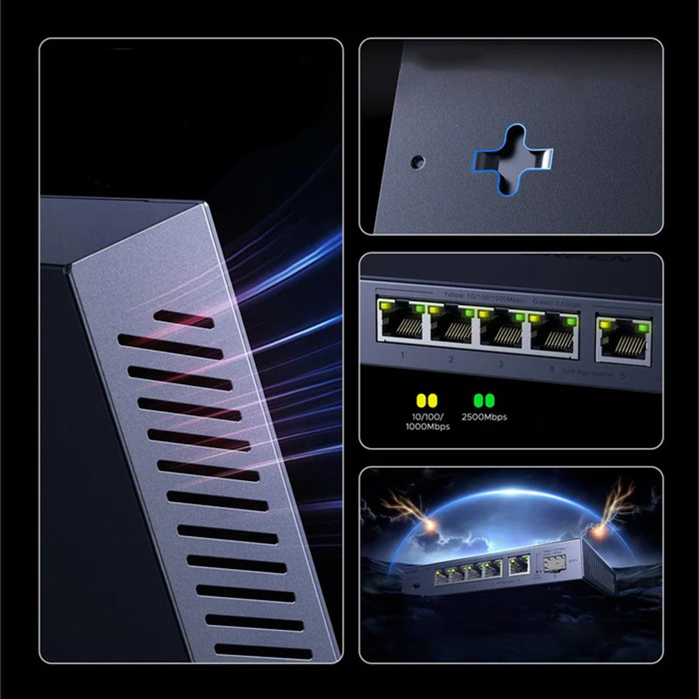 UGREEN Netwerkswitch 35048EU, 5 x RJ45, Grijs