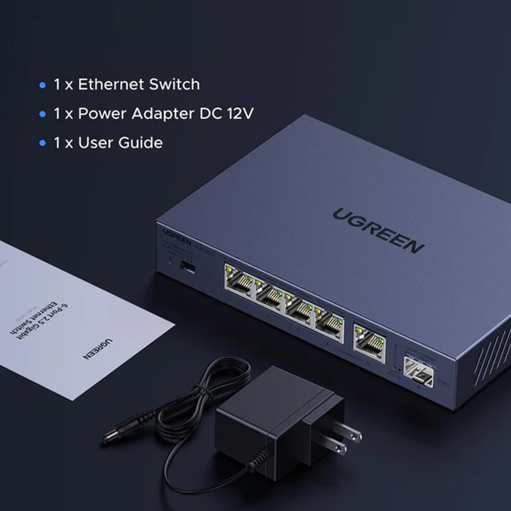 UGREEN Netwerkswitch 35048EU, 5 x RJ45, Grijs