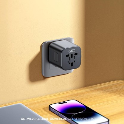 Netzwerkadapter XO Design WL28 Travel US / UK / AU / CN / EU, Schwarz