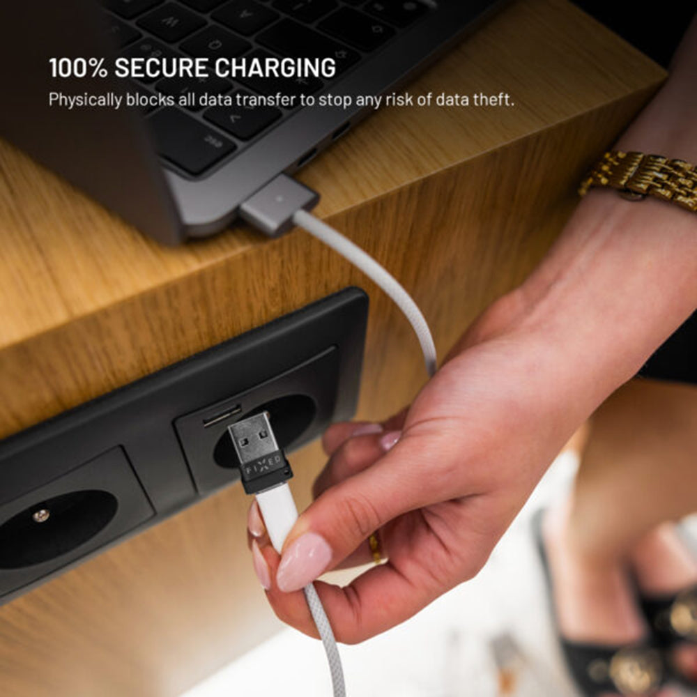 USB Data Lock Adapter Fixed, USB-A / USB-C, 2in1, Zwart