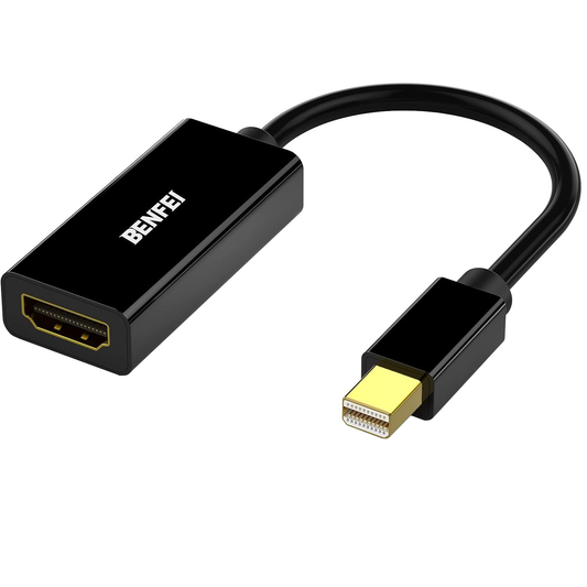 Adaptateur Vidéo Benfei, MiniDisplayPort - HDMI, Noir