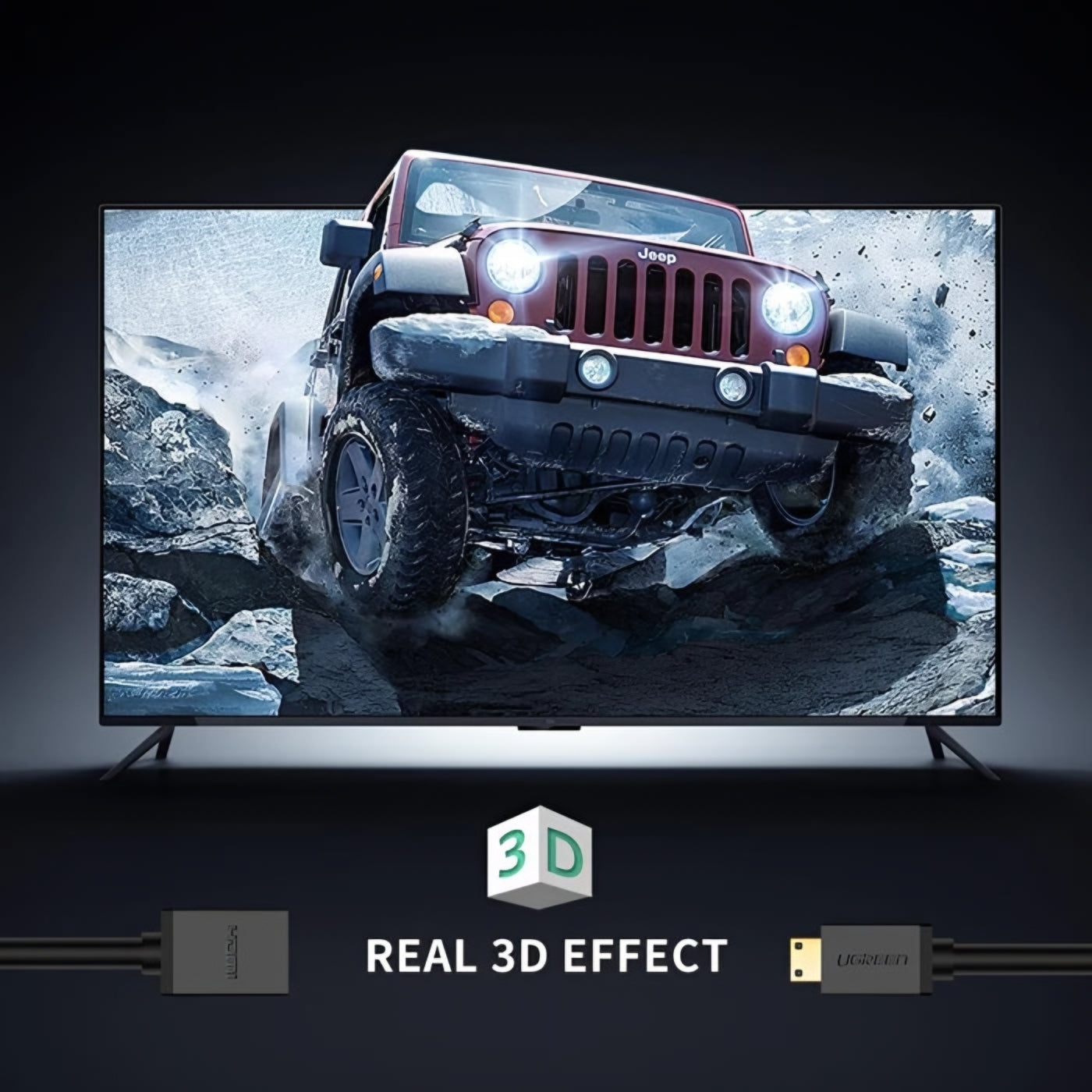 Adaptateur Vidéo UGREEN 20137, miniHDMI - HDMI, 4K, Noir