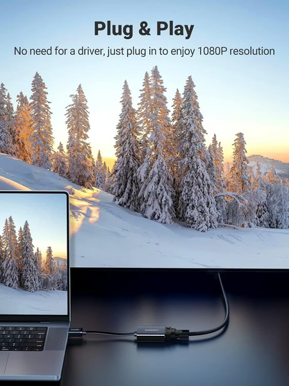 UGREEN CM611 Video-adapter (90813), HDMI - VGA, 1080P, Zwart