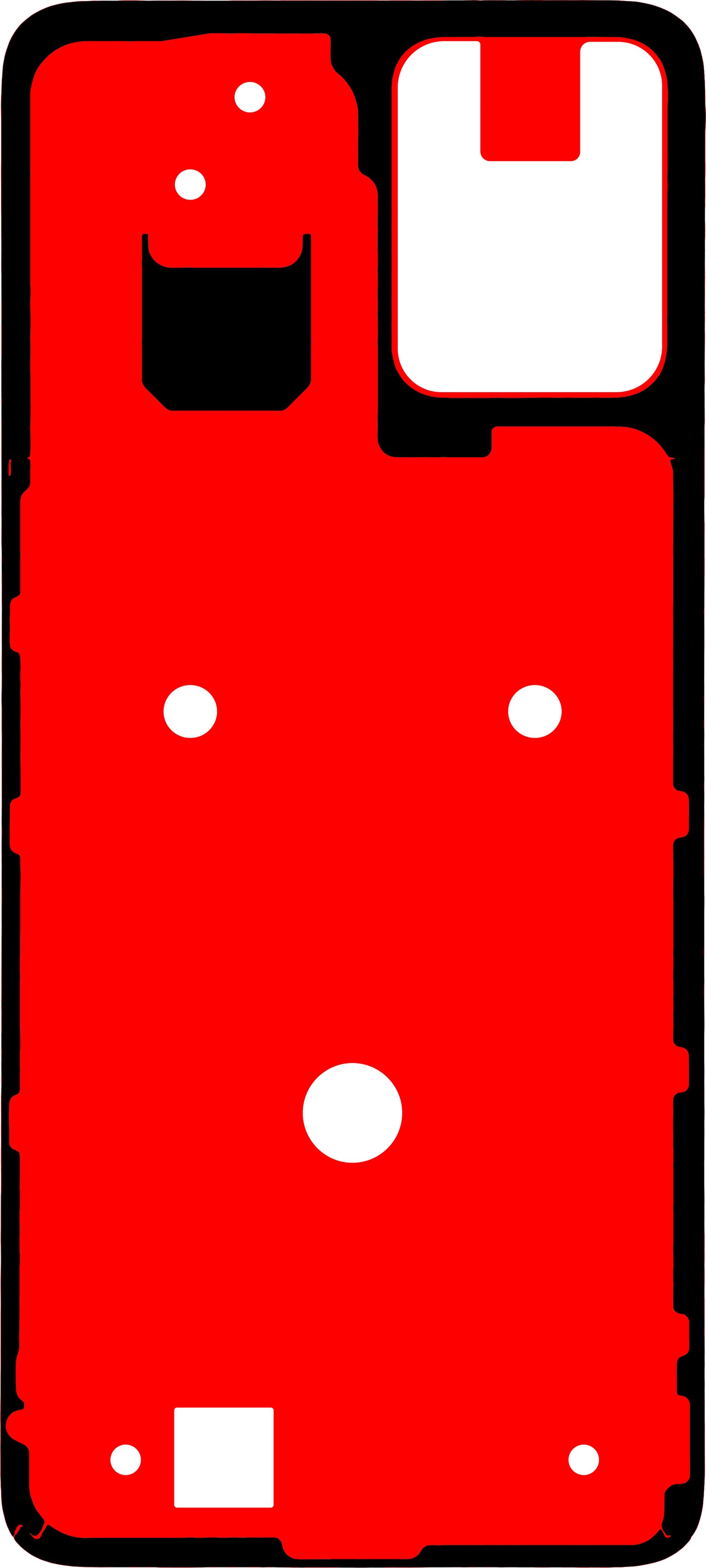 Klebstoff Batterieabdeckung Motorola Moto G13, Service Pack 5D78C22490