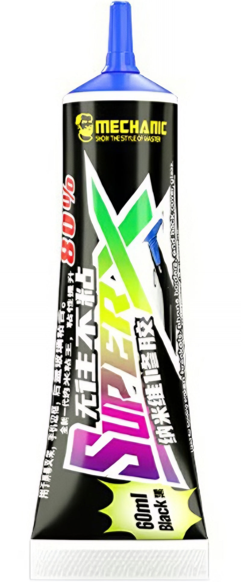 Mechanic Super X Flüssigkleber, 60ml, Schwarz