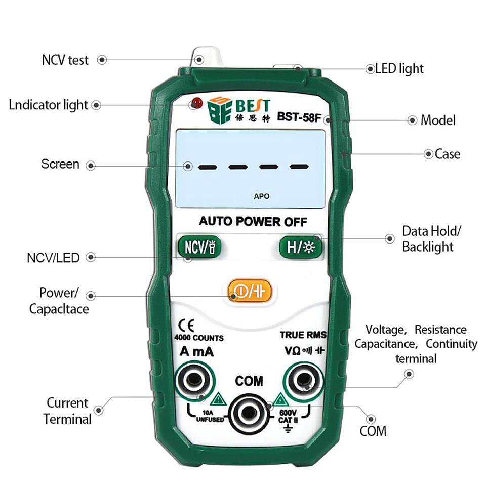 Beste BST-58F digitale multimeter