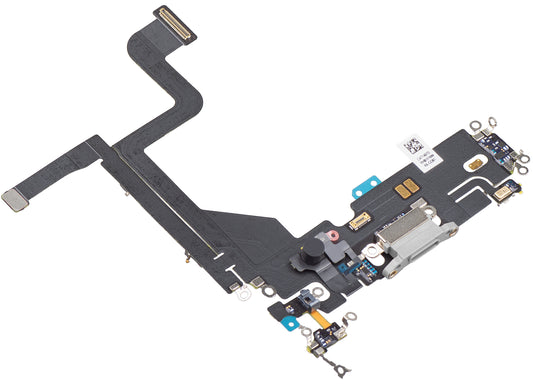 Hoofdband met oplaadconnector - Apple iPhone 13 Pro microfoon, zilver