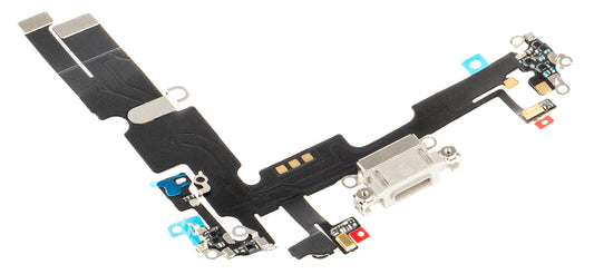 Hoofdband met oplaadconnector - Apple iPhone 14 Plus microfoon, zilver 