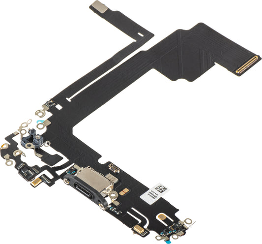 Laadconnectorband - Microfoon Apple iPhone 15 Pro Max, Zwart