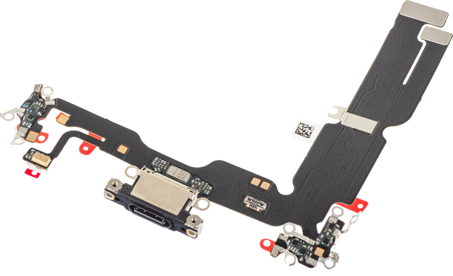 Laadconnectorband - Microfoon Apple iPhone 15 Plus, Zwart