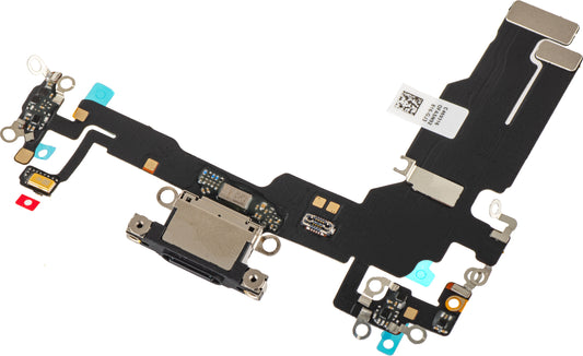 Laadconnectorband - Microfoon Apple iPhone 15, Zwart