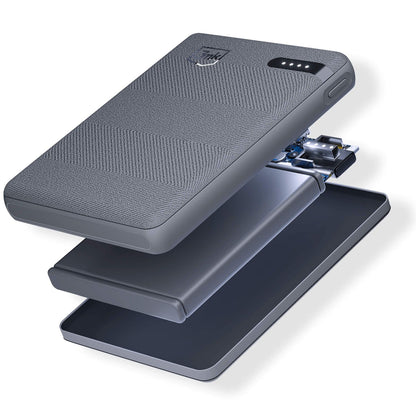 Externe Batterie 3MK Pocket, 5000mAh, 12W, 1 x USB-C, Grau