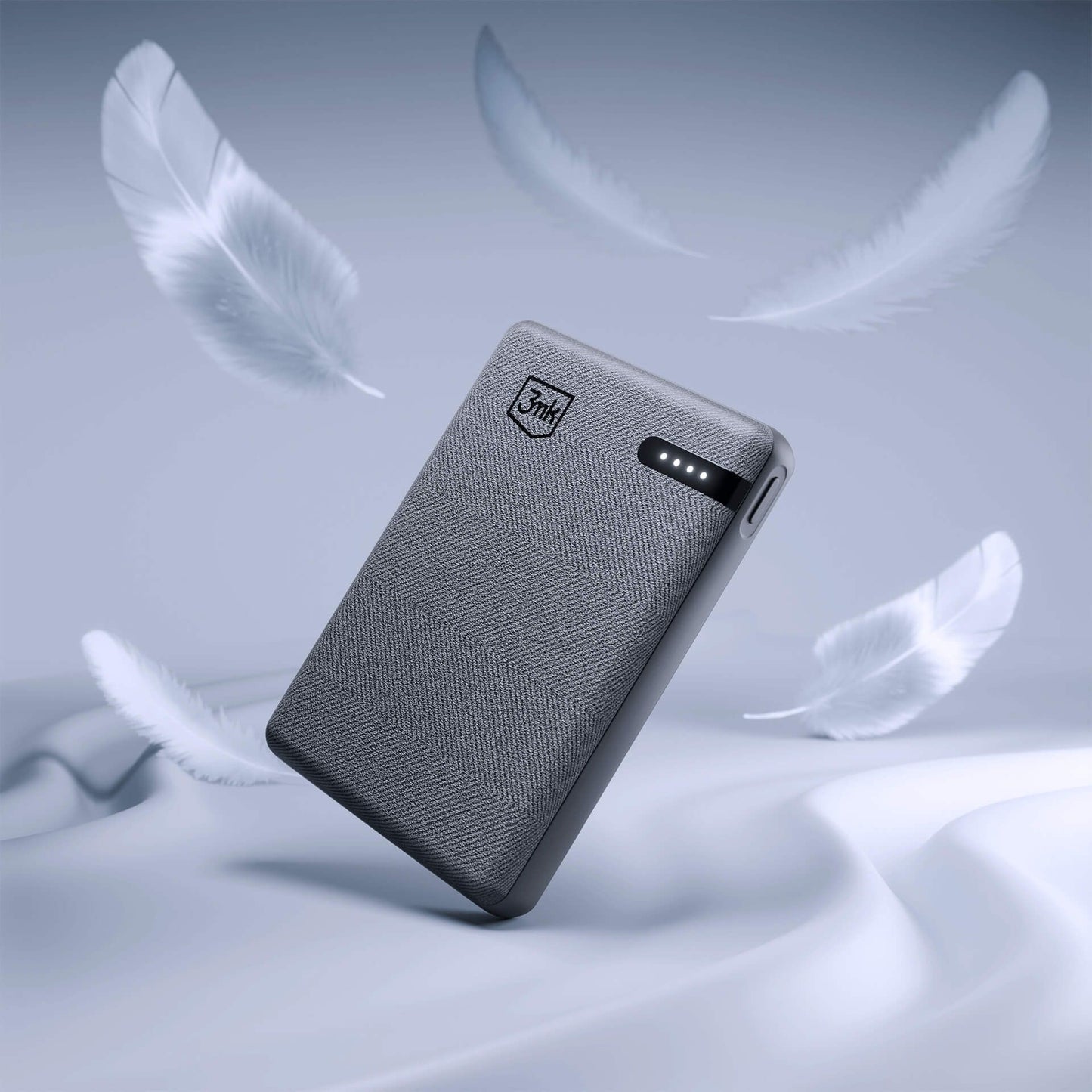 Externe Batterie 3MK Pocket, 5000mAh, 12W, 1 x USB-C, Grau
