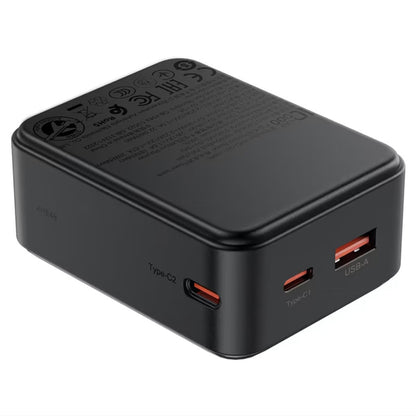 Acefast M28 External Battery, 10000mAh, 22.5W, QC + PD, 1 x USB-A - 2 x USB-C, Black
