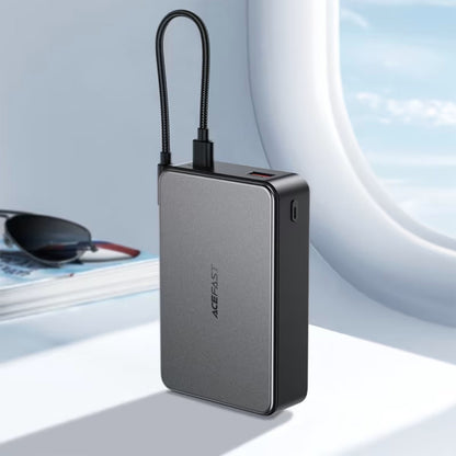 Acefast M29 External Battery, 20000mAh, 22.5W, QC + PD, 1 x USB-A - 2 x USB-C, Black