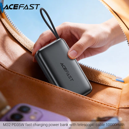 Externer Akku Acefast M32, 10000mAh, 35W, PD, 2 x USB-C, Grau