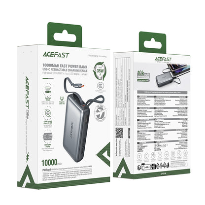 Externer Akku Acefast M32, 10000mAh, 35W, PD, 2 x USB-C, Grau