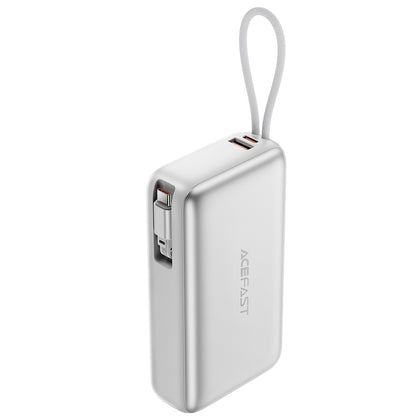 Externe Batterij Acefast M34, 20000mAh, 45W, QC + PD, 1 x USB-A - 2 x USB-C, Zilverkleurig