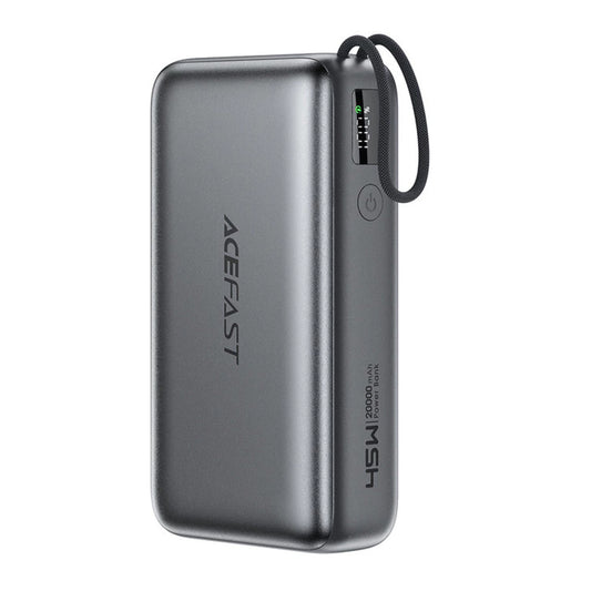 Externe Batterij Acefast M34, 20000mAh, 45W, QC + PD, 1 x USB-A - 2 x USB-C, Gri