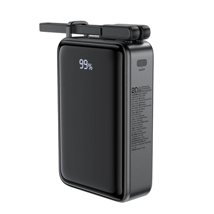 Externer Akku Acefast M4, 20000mAh, 67W, PD, 1 x USB-A - 2 x USB-C, Schwarz