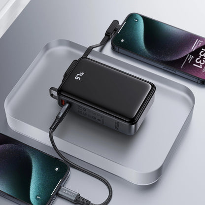 Externer Akku Acefast M4, 20000mAh, 67W, PD, 1 x USB-A - 2 x USB-C, Schwarz