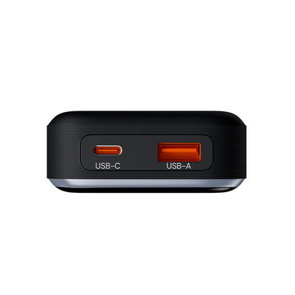 Externer Akku Allity. APB-200 PocketPower, 10000mAh, 33W, QC + PD, 1 x USB-A - 1 x USB-C, Grau