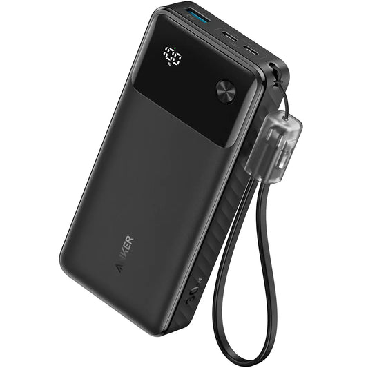 Externe batterij van Anker, 20000mAh, 30W, QC + PD, 1 x USB-A - 2 x USB-C, Zwart A1384G11