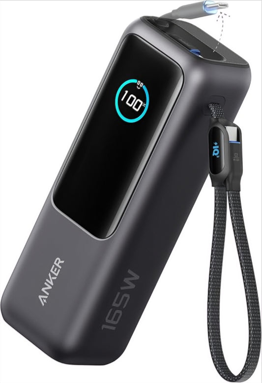 Anker Externe Batterij, 25000mAh, 165W, QC + PD, 1 x USB-A - 3 x USB-C, Grijs, Herverpakt A1695H11