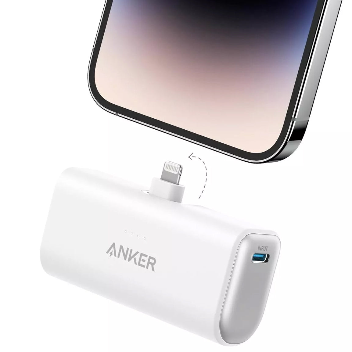 Batterie Externe Anker Nano, 5000mAh, 12W, 1 x Lightning, Blanche A1645G21
