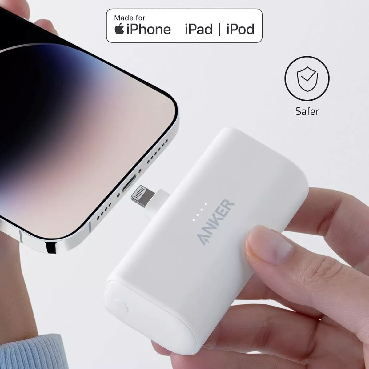 Batterie Externe Anker Nano, 5000mAh, 12W, 1 x Lightning, Blanche A1645G21