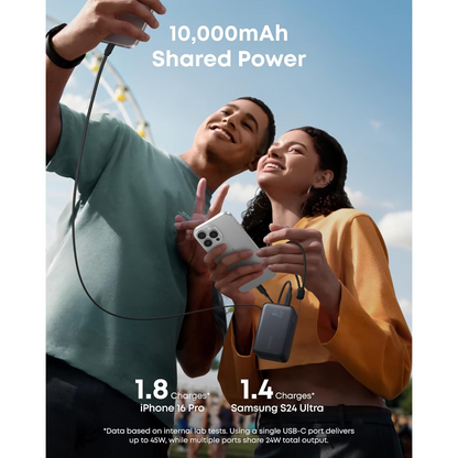 Batterie Externe Anker Nano, 10000mAh, 45W, QC + PD, 1 x USB-A - 1 x USB-C, Noire A1638H11