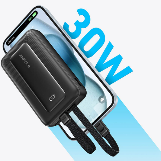 Batterie Externe Anker PowerCore, 10000mAh, 30W, QC + PD, 1 x Lightning - 1 x USB-A - 2 x USB-C, Noire A1680G11
