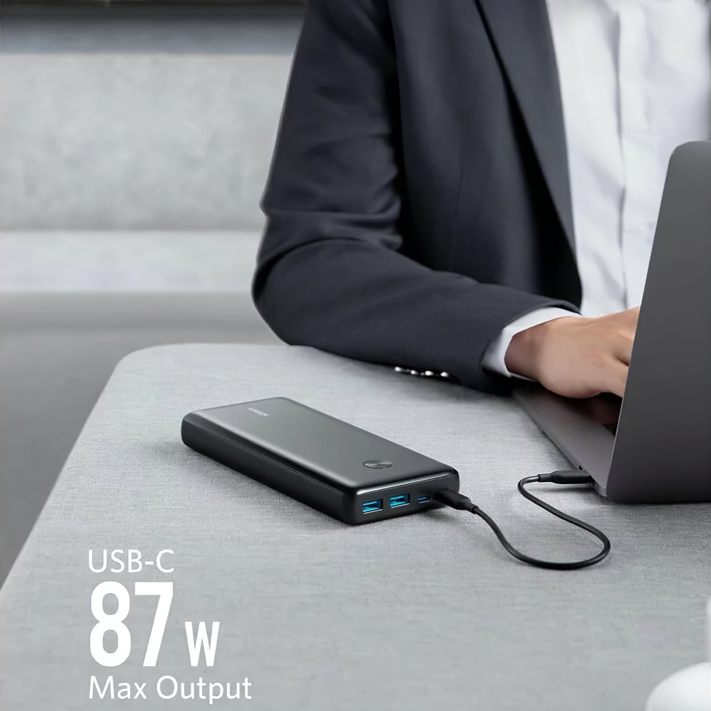 Anker PowerCore III Elite Externe Batterij, 25600mAh, 87W, QC + PD, 2 x USB-A - 2 x USB-C, Zwart A1291H11 