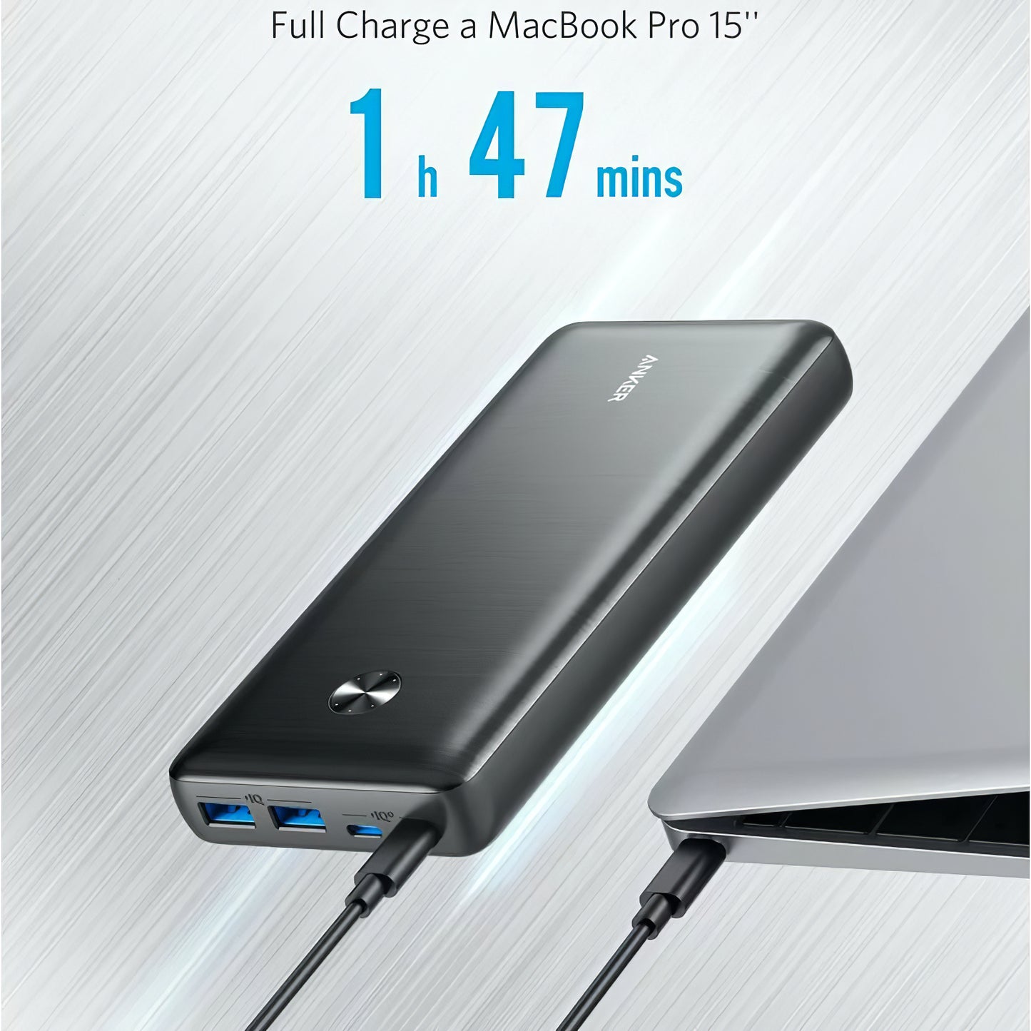 Anker PowerCore III Elite Externe Batterij, 25600mAh, 87W, QC + PD, 2 x USB-A - 2 x USB-C, Zwart A1291H11 