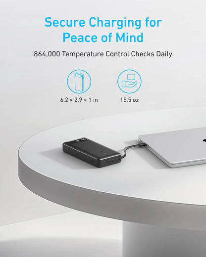 Batterie Externe Anker PowerCore, 20000mAh, 87W, QC + PD, 1 x USB-A - 2 x USB-C, Noire, Reconditionnée A1383H11