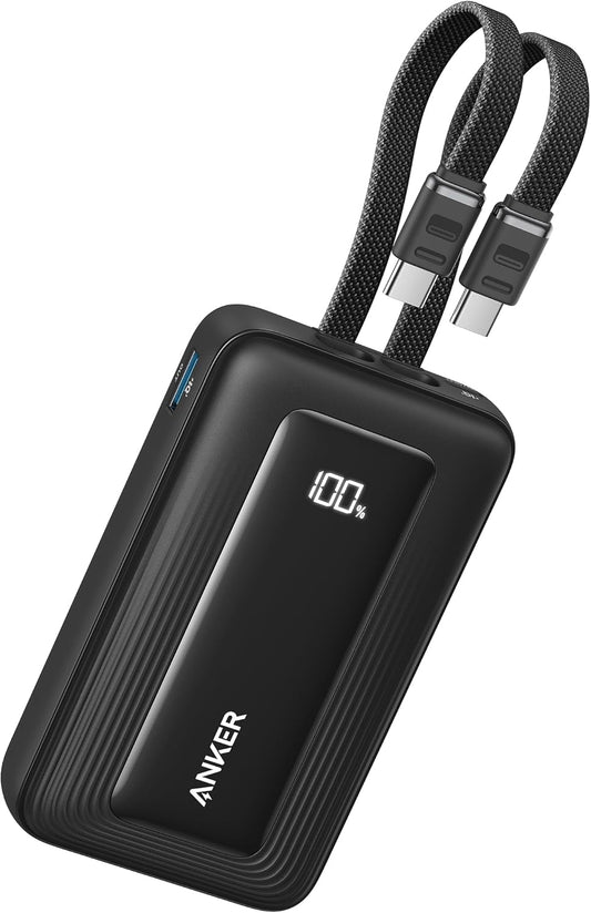 Externe Batterij Anker Zolo, 10000mAh, 35W, QC + PD, 1 x USB-A - 2 x USB-C, Zwart A1680H12