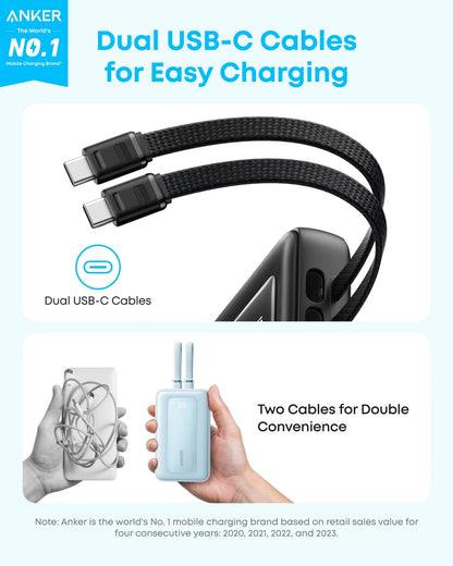 Anker Zolo Powerbank, 20000 mAh, 45 W, QC + PD, 1 x USB-A – 3 x USB-C, Schwarz A110MH12