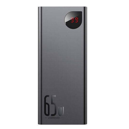 Externer Akku Baseus Adaman, 20000mAh, 65W, QC + PD, 1 x USB-C - 2 x USB-C, Schwarz, Wiederversiegelt PPIMDA-D01