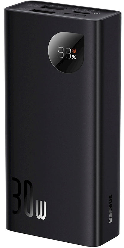 Externe Batterij Baseus Adaman2, 10000mAh, 30W, QC + PD, 1 x USB-C - 2 x USB-A, Zwart PPAD040101