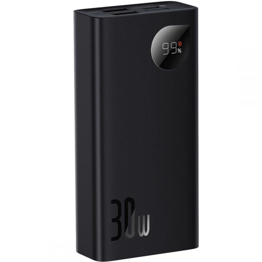 Externe Batterij Baseus Adaman2, 10000mAh, 30W, QC + PD, 1 x USB-C - 2 x USB-A, Zwart PPAD040101