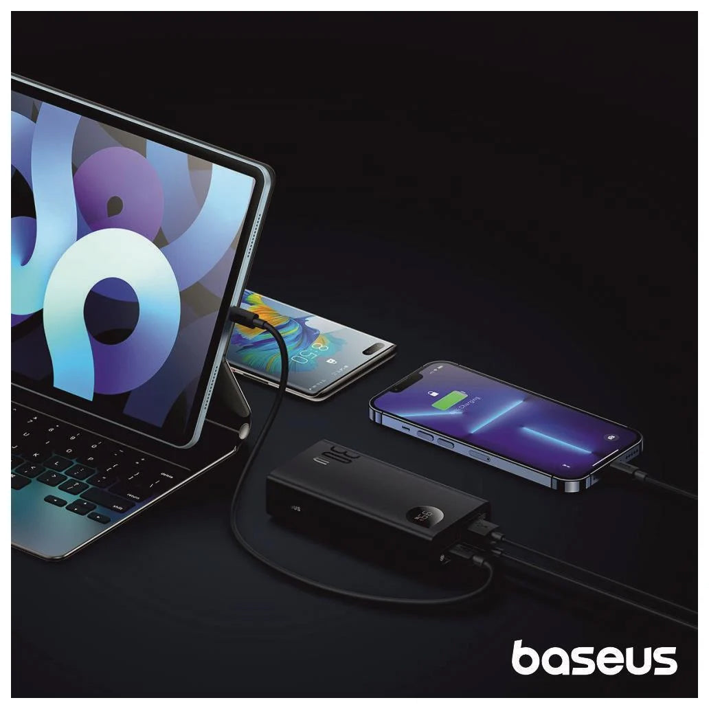 Externe Batterij Baseus Adaman2, 10000mAh, 30W, QC + PD, 1 x USB-C - 2 x USB-A, Zwart PPAD040101