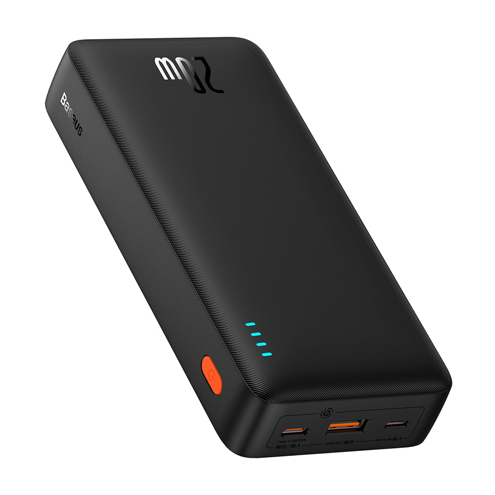 Batterie Externe Baseus Airpow, 20000mAh, 20W, QC + PD, 1 x USB-A - 1 x USB-C, Noire P10022804113-00