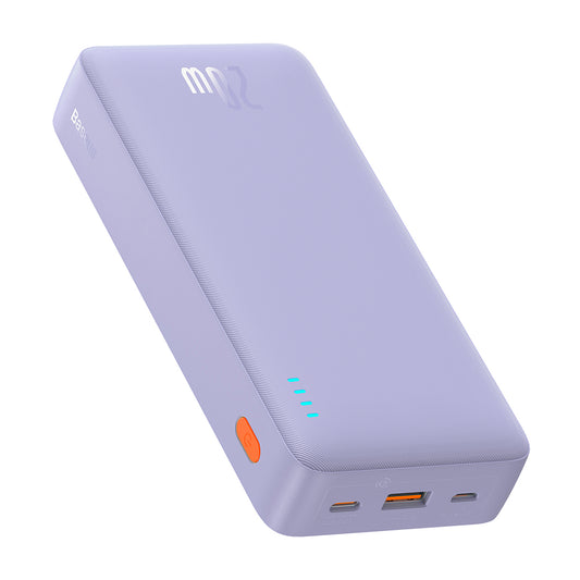 Externe Batterij Baseus Airpow, 20000mAh, 20W, QC + PD, 1 x USB-A - 1 x USB-C, Paars P10022804513-00