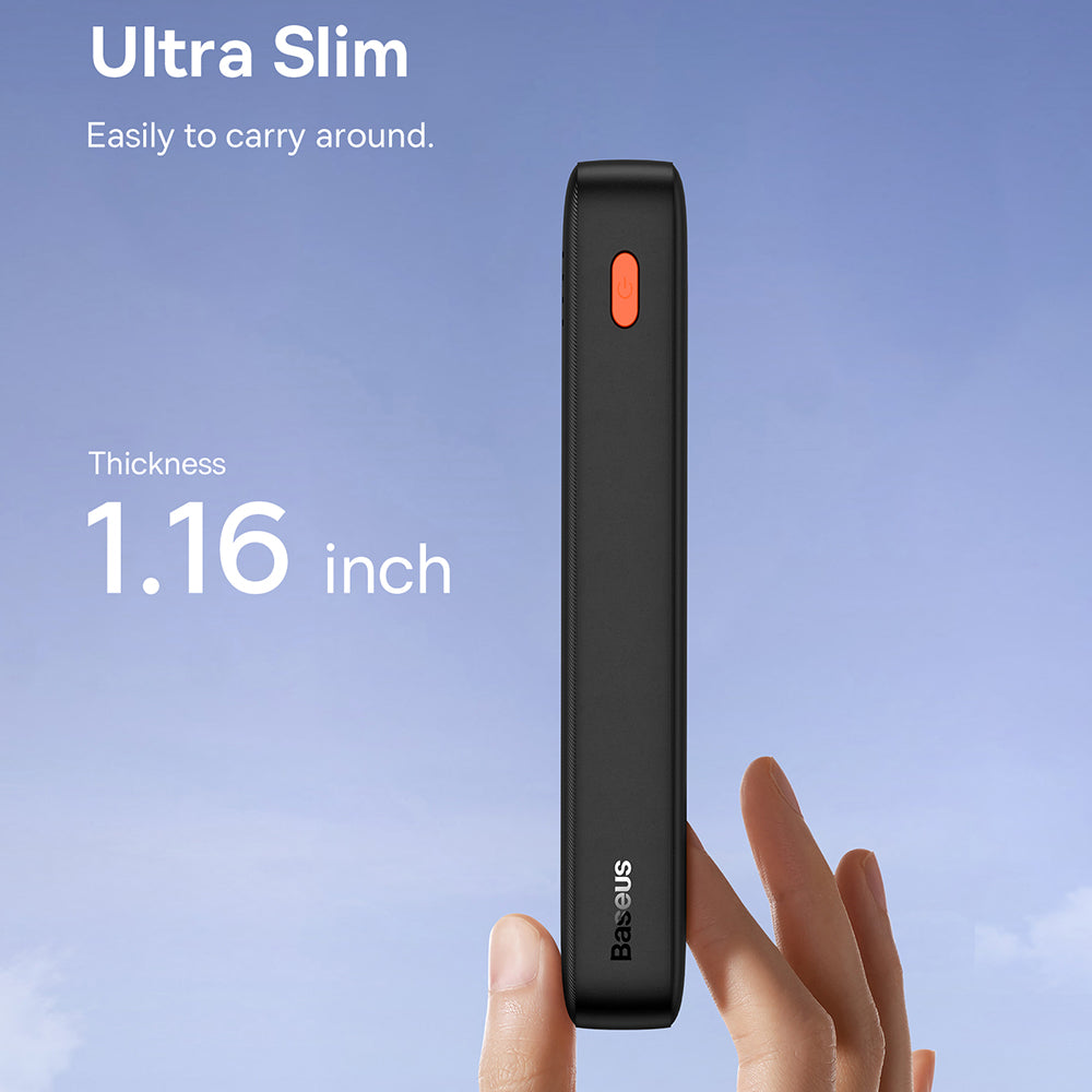Batterie Externe Baseus Airpow, 20000mAh, 20W, QC + PD, 1 x USB-A - 1 x USB-C, Noire P10022804113-00