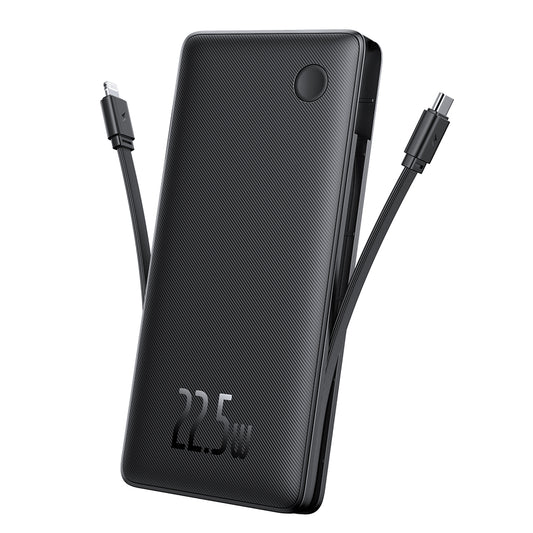 Externe Batterij Baseus Airpow Lite, 10000mAh, 22.5W, QC + PD, 1 x Lightning - 1 x USB-A - 2 x USB-C, Zwart P10067501123-00